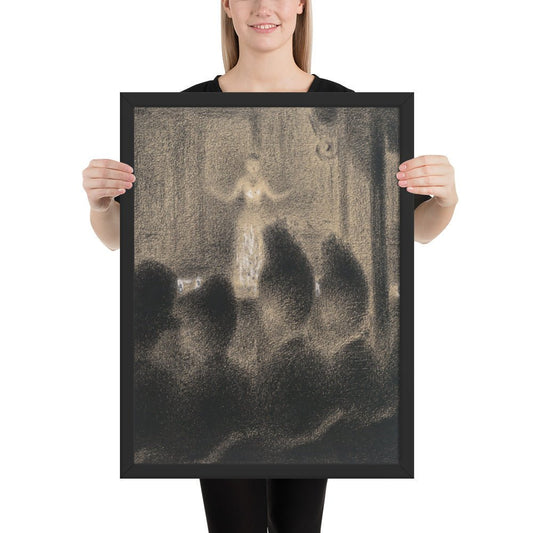 At the Concert Européen by Georges-Pierre Seurat, Framed poster