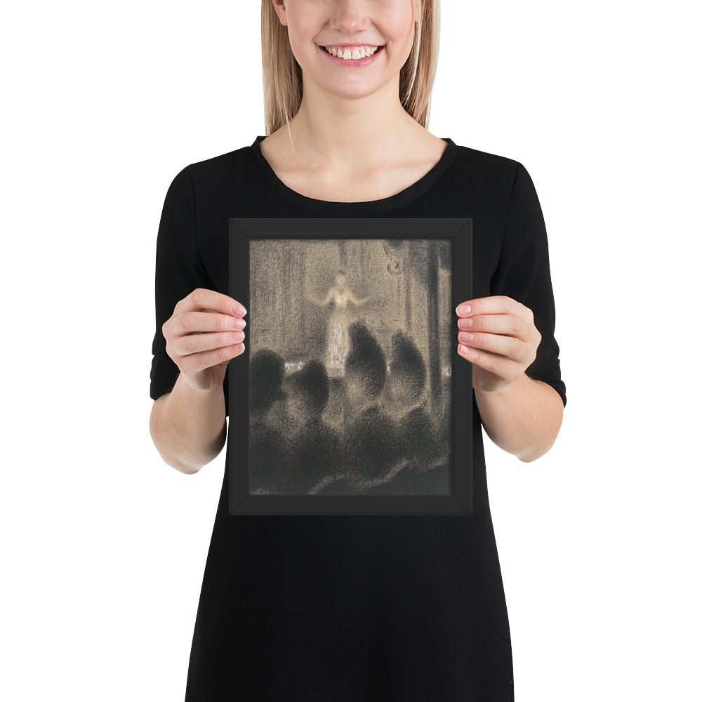 At the Concert Européen by Georges-Pierre Seurat, Framed poster