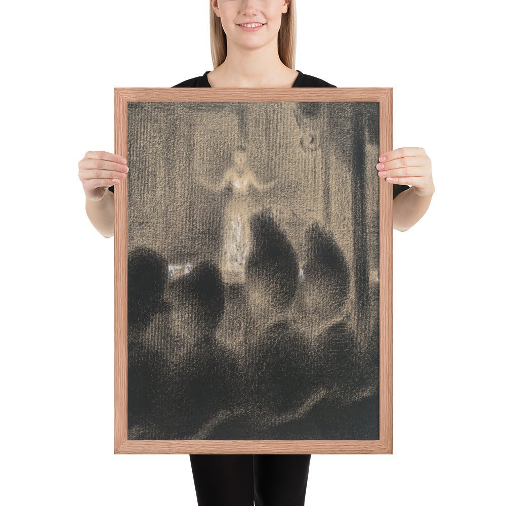 At the Concert Européen by Georges-Pierre Seurat, Framed poster