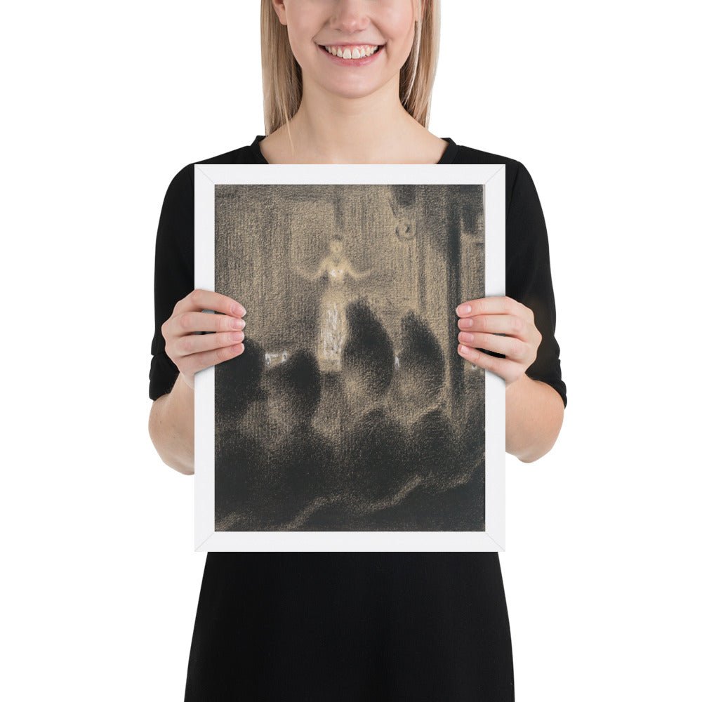 At the Concert Européen by Georges-Pierre Seurat, Framed poster