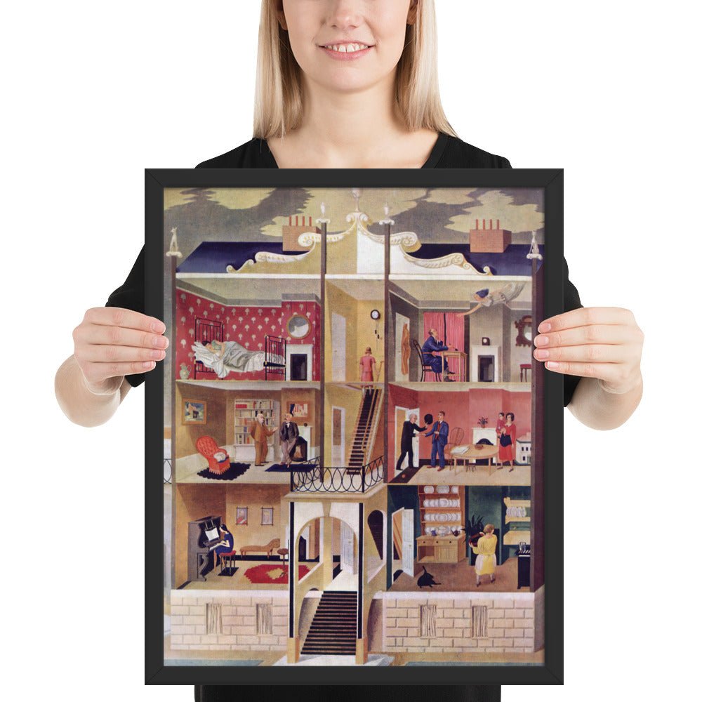 Boarding House by Eric Ravilious, Framed poster
