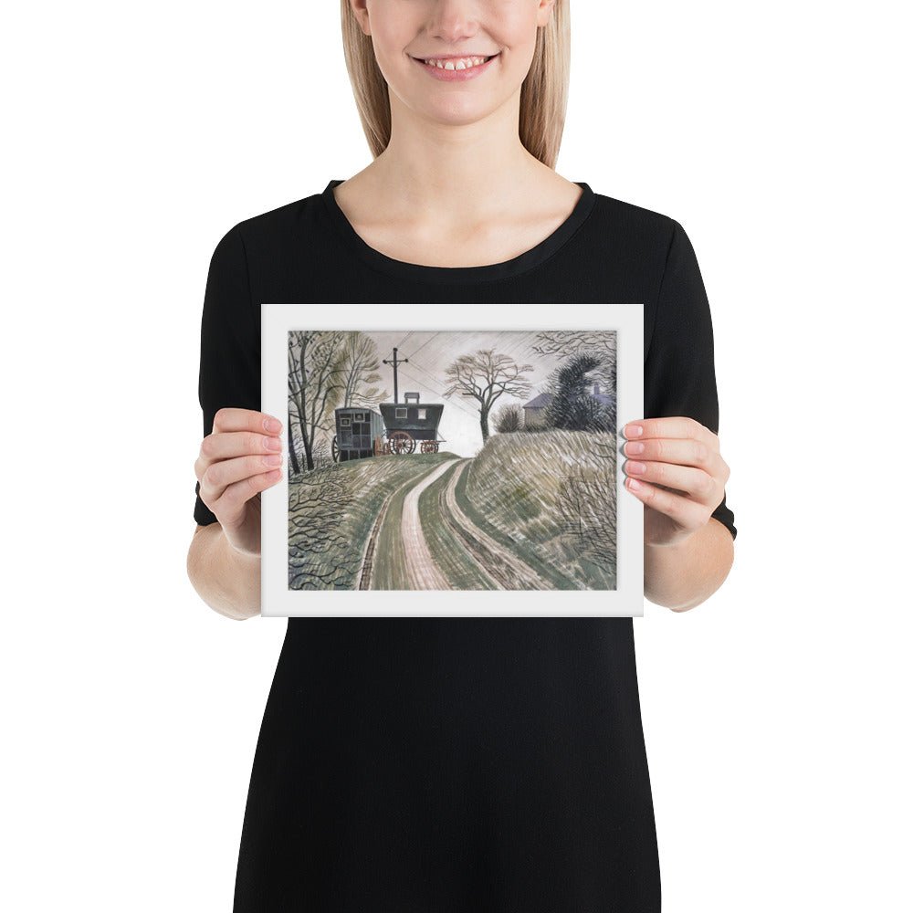 Caravans by Eric Ravilious, Framed poster