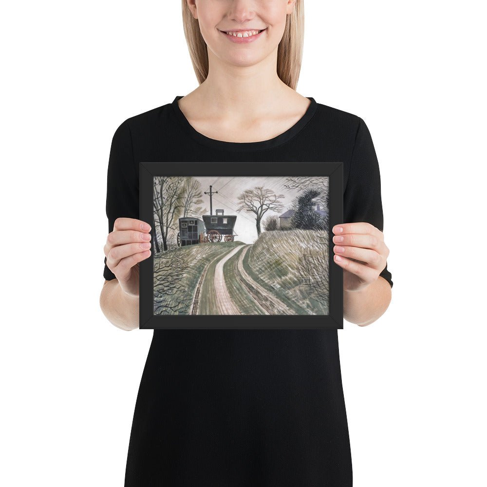 Caravans by Eric Ravilious, Framed poster