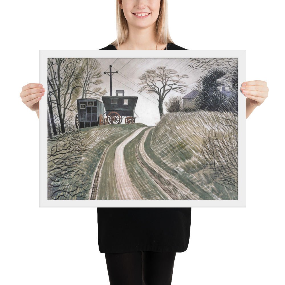 Caravans by Eric Ravilious, Framed poster