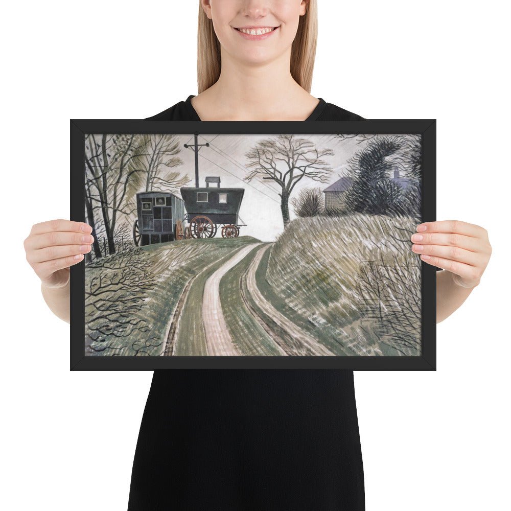 Caravans by Eric Ravilious, Framed poster