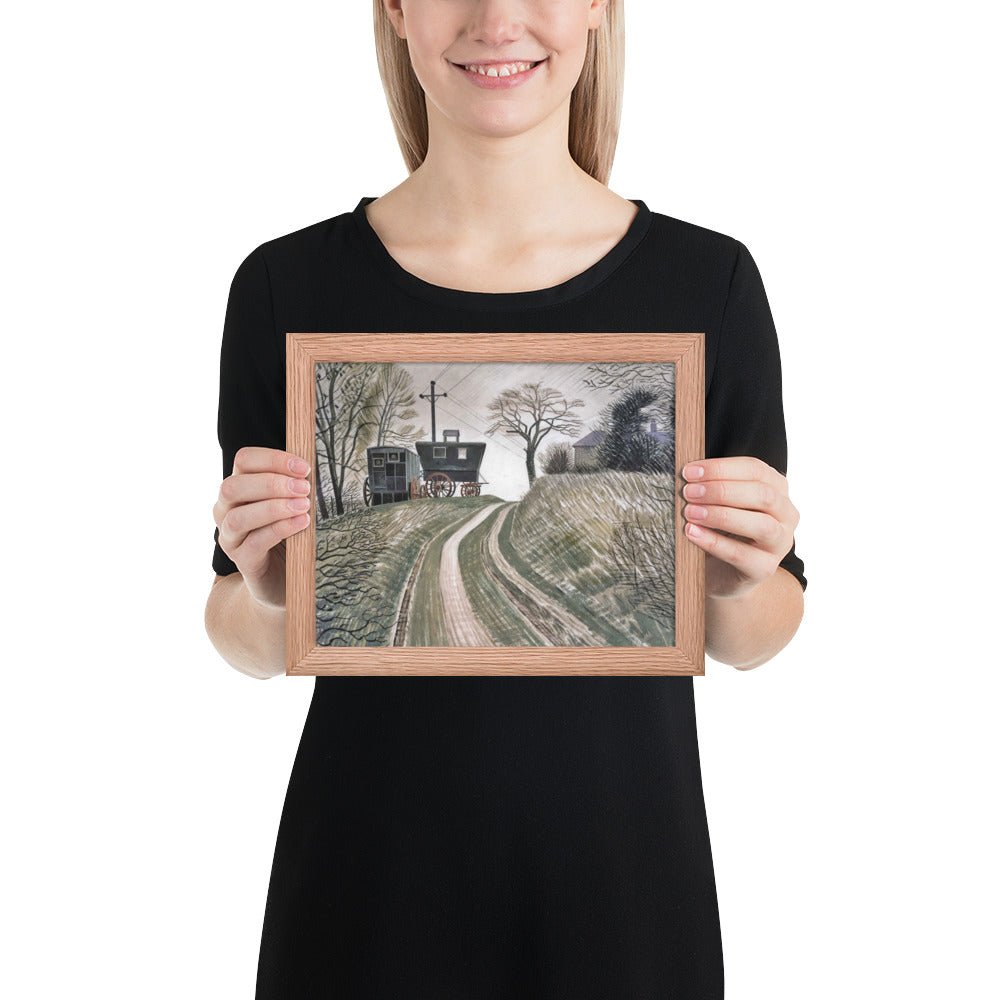 Caravans by Eric Ravilious, Framed poster