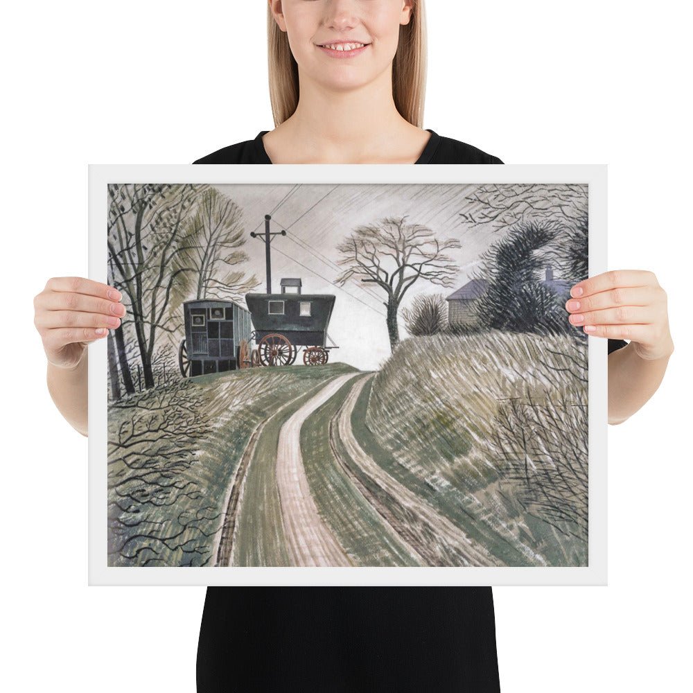Caravans by Eric Ravilious, Framed poster
