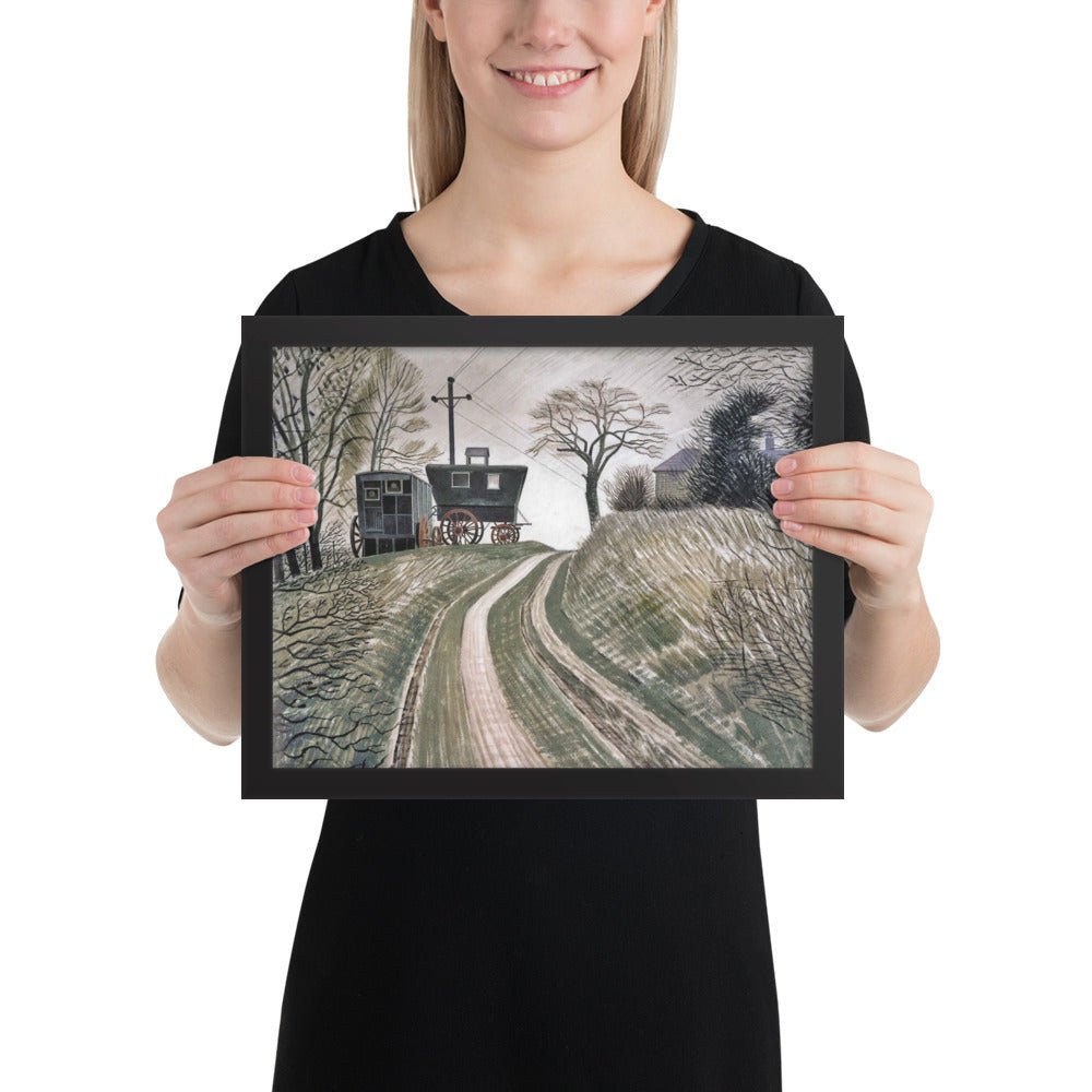 Caravans by Eric Ravilious, Framed poster