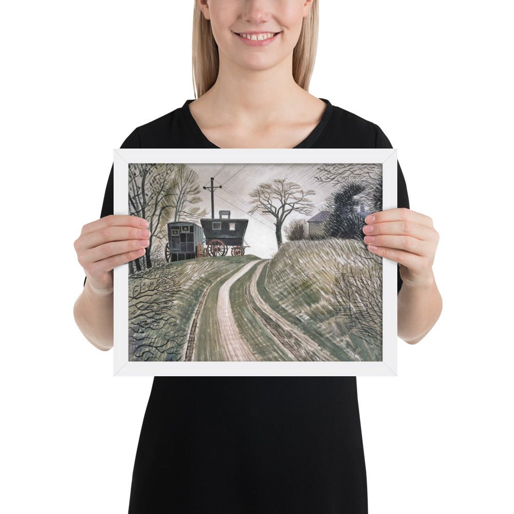 Caravans by Eric Ravilious, Framed poster
