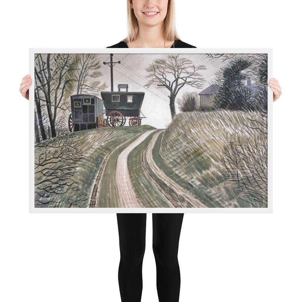 Caravans by Eric Ravilious, Framed poster