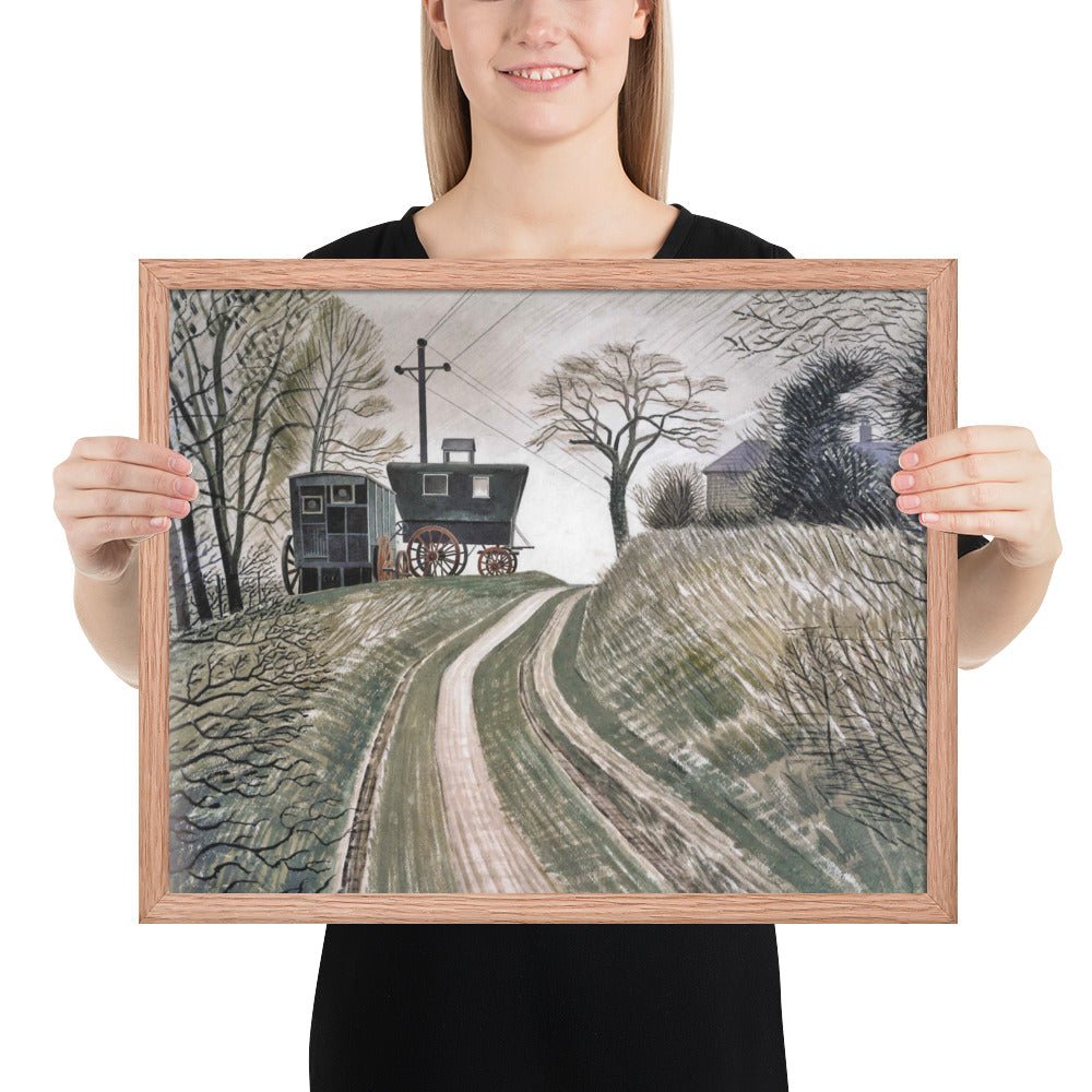 Caravans by Eric Ravilious, Framed poster