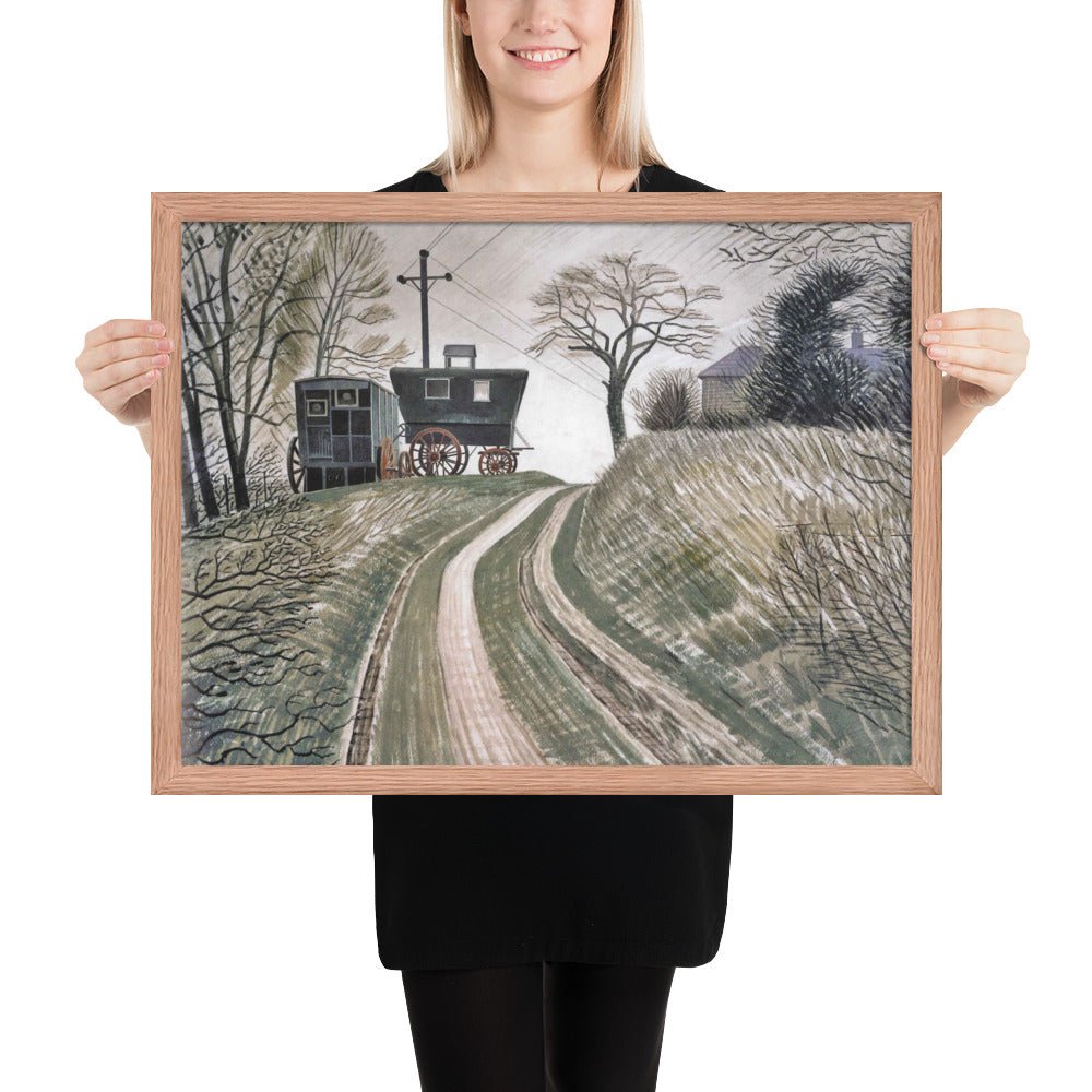 Caravans by Eric Ravilious, Framed poster