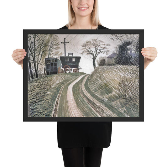 Caravans by Eric Ravilious, Framed poster