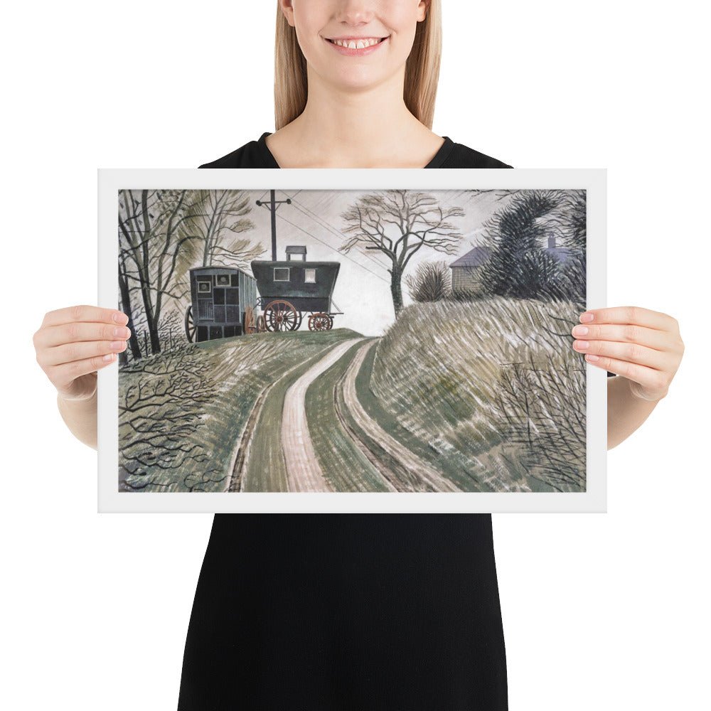 Caravans by Eric Ravilious, Framed poster