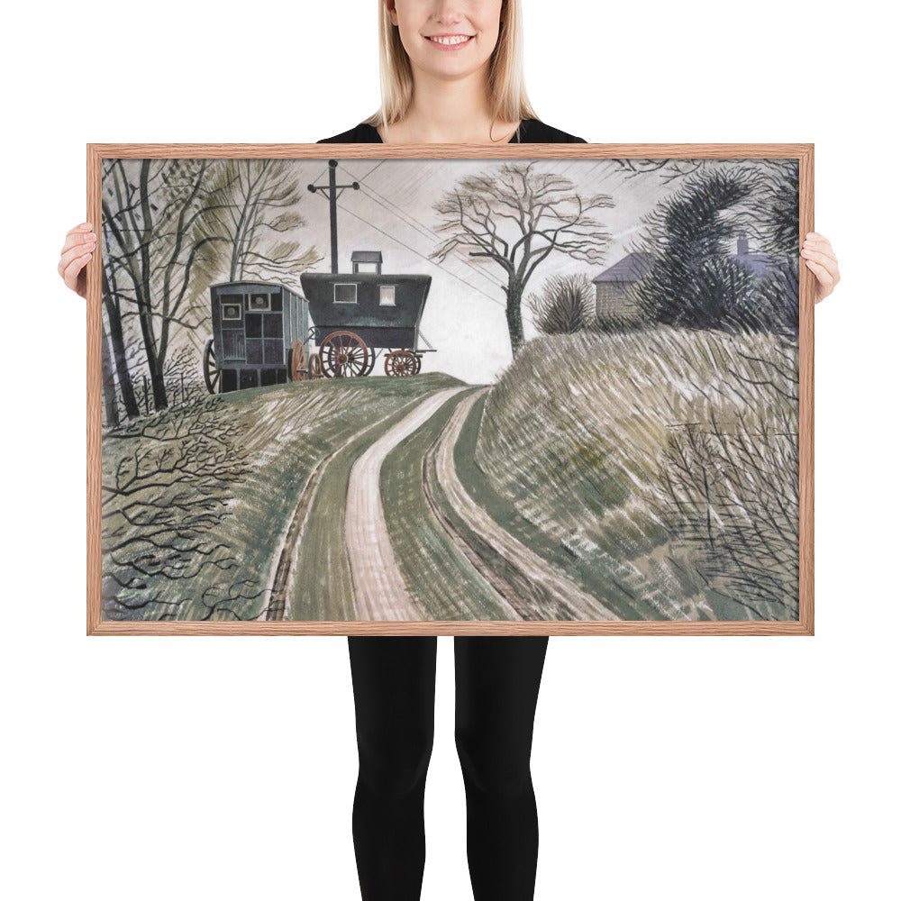 Caravans by Eric Ravilious, Framed poster