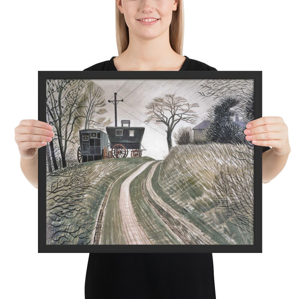 Caravans by Eric Ravilious, Framed poster