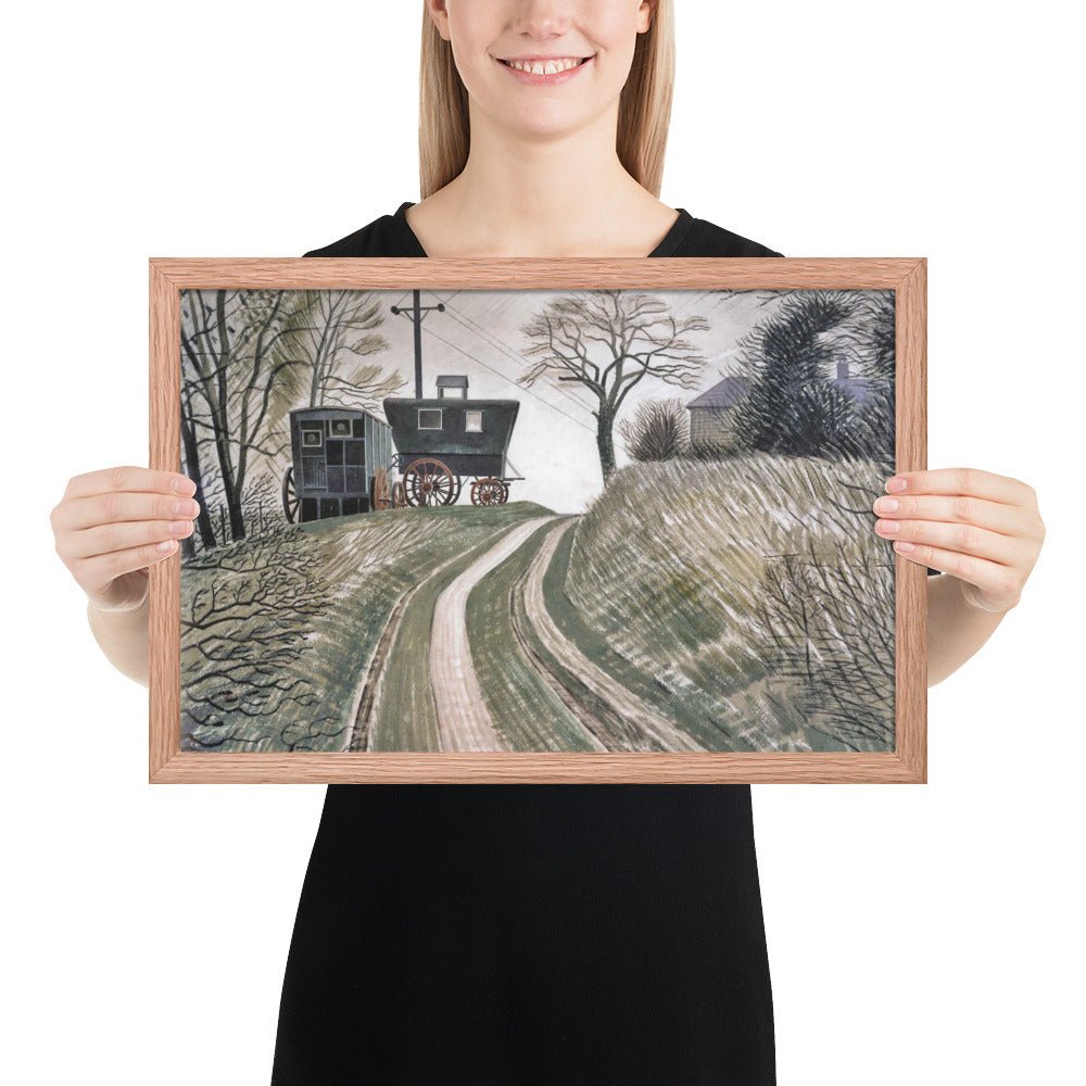 Caravans by Eric Ravilious, Framed poster