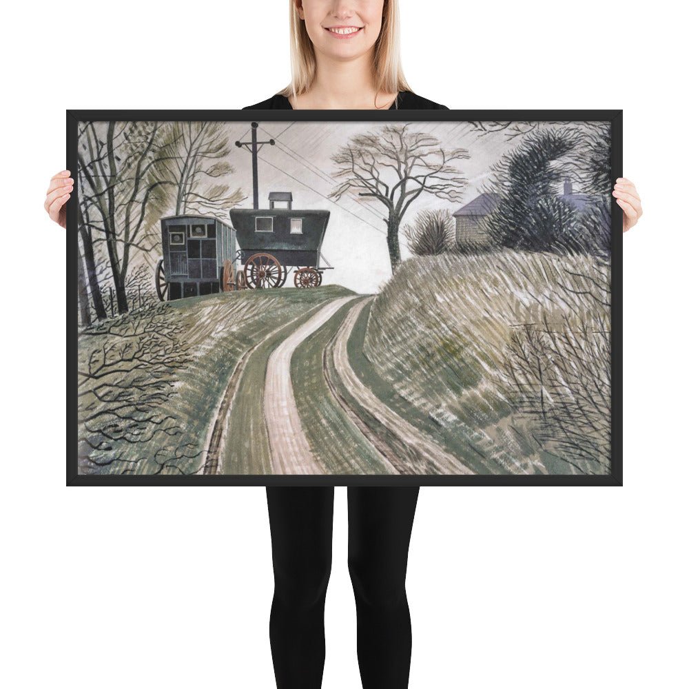 Caravans by Eric Ravilious, Framed poster