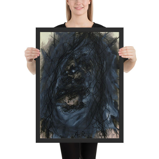 Christus by Arnulf Rainer, Framed poster