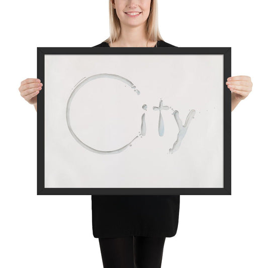 City by Edward Ruscha, Framed poster
