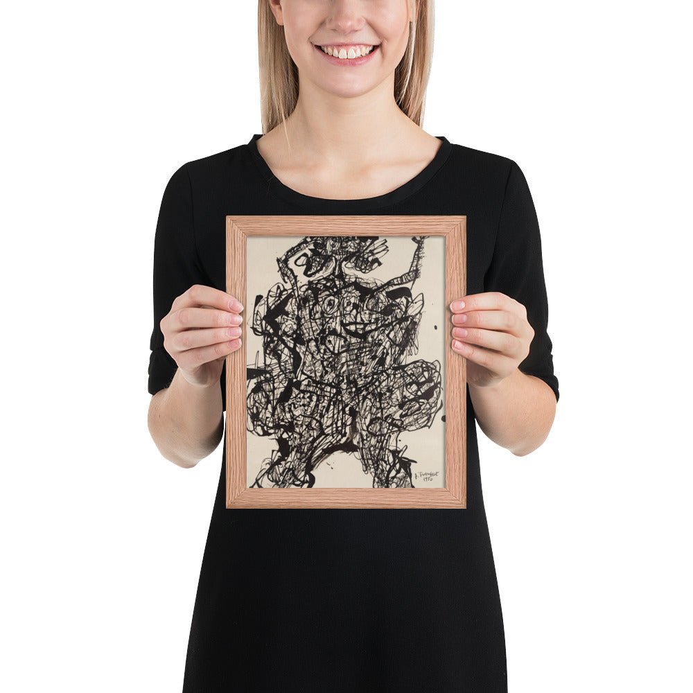 Corps de Dame v2 by Jean Dubuffet, Framed poster