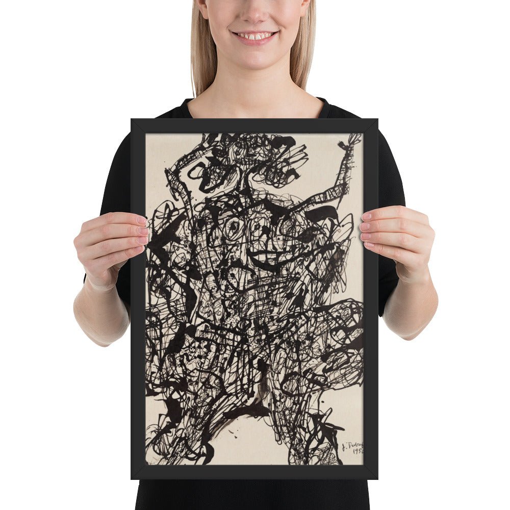 Corps de Dame v2 by Jean Dubuffet, Framed poster