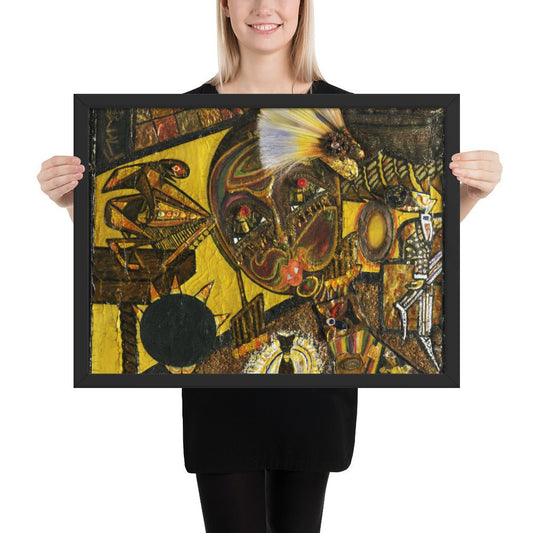 Dada Portrait of Berenice Abbott by Baroness Elsa von Freytag-Loringhoven, Framed poster