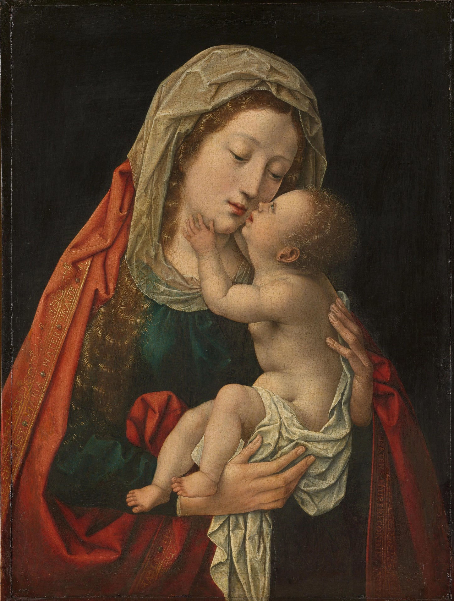 The Virgin and Child – workshop of Bernard van Orley Vintage Art Print | Wall Art Poster