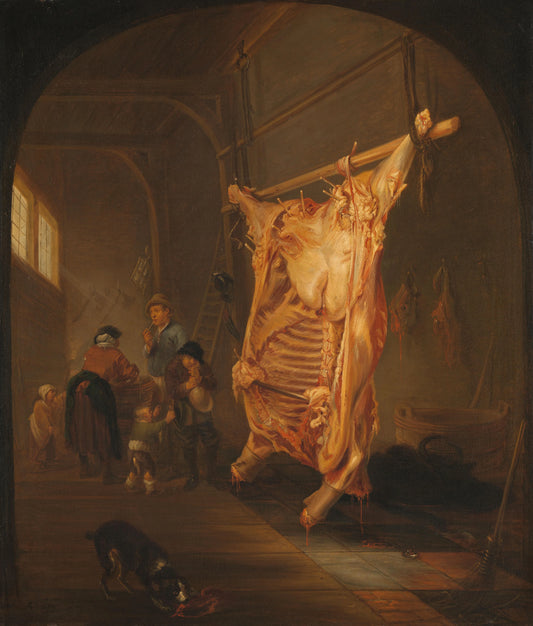 The Slaughtered Ox – Abraham van den Hecken Vintage Art Print | Wall Art Poster