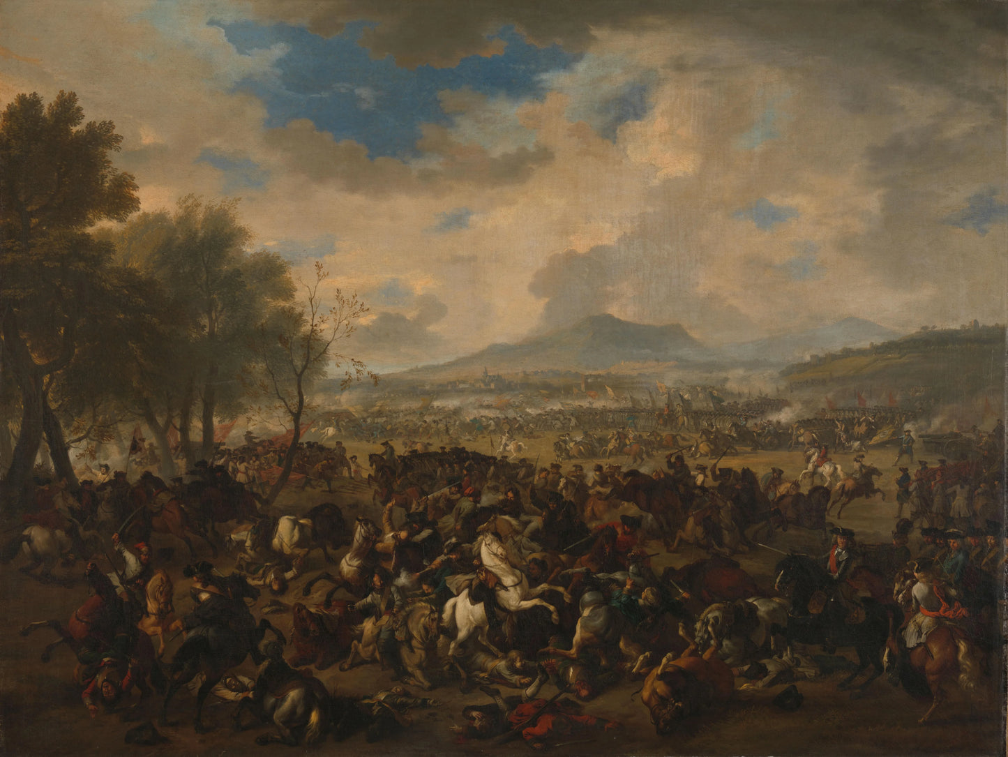 The Battle of Ramillies between the French and the Allied Powers, 23 May 1706 – Jan van Huchtenburg Vintage Art Print | Wall Art Poster