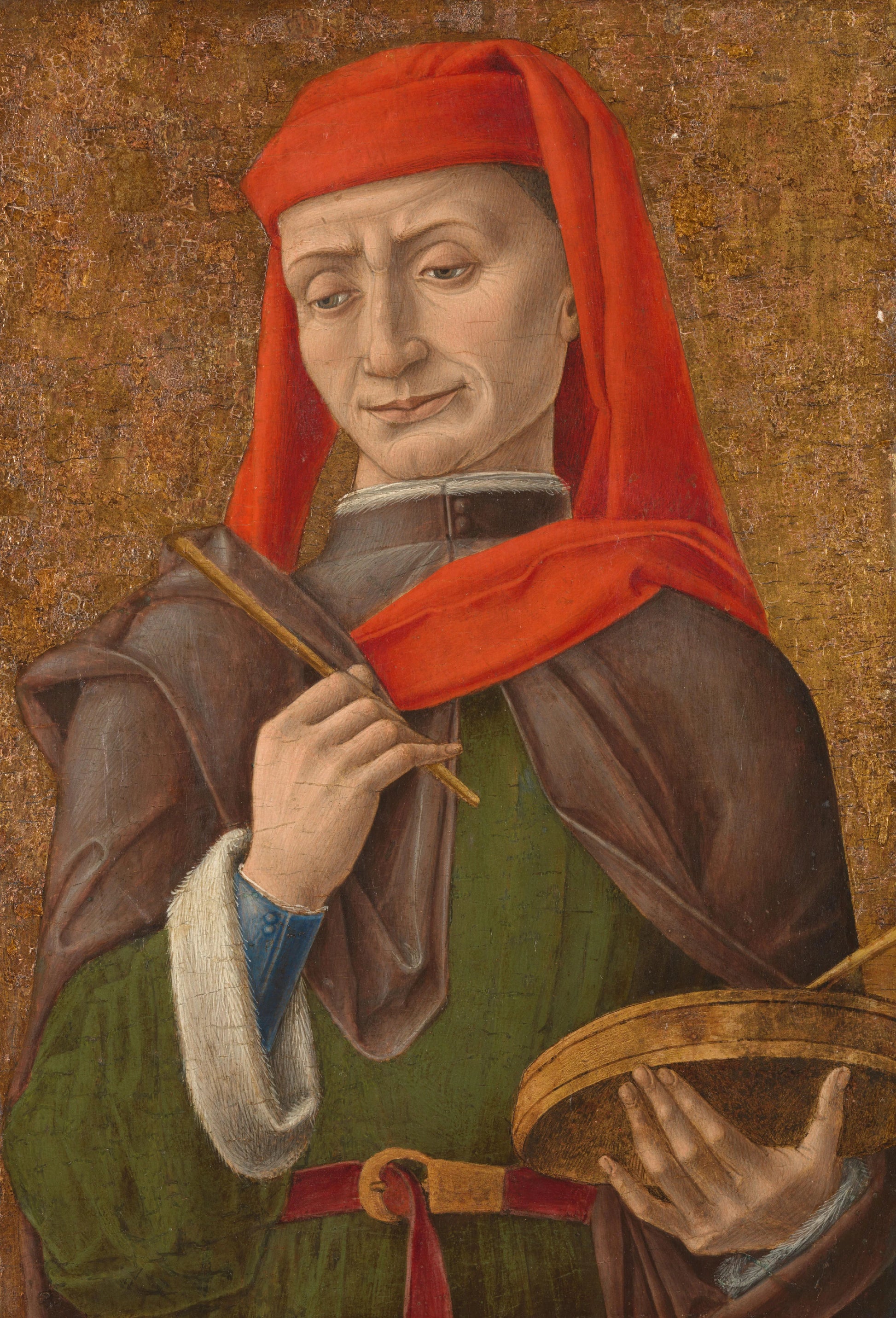Saint Damian (or Cosmas) – toegeschreven aan Bartolommeo Vivarini Vintage Art Print | Wall Art Poster
