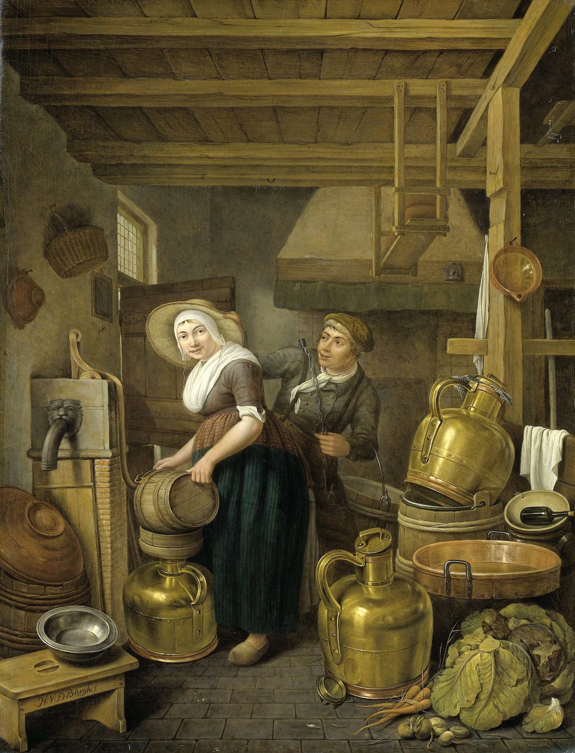 After Milking Time – Hendrik van der Burgh Vintage Art Print | Wall Art Poster