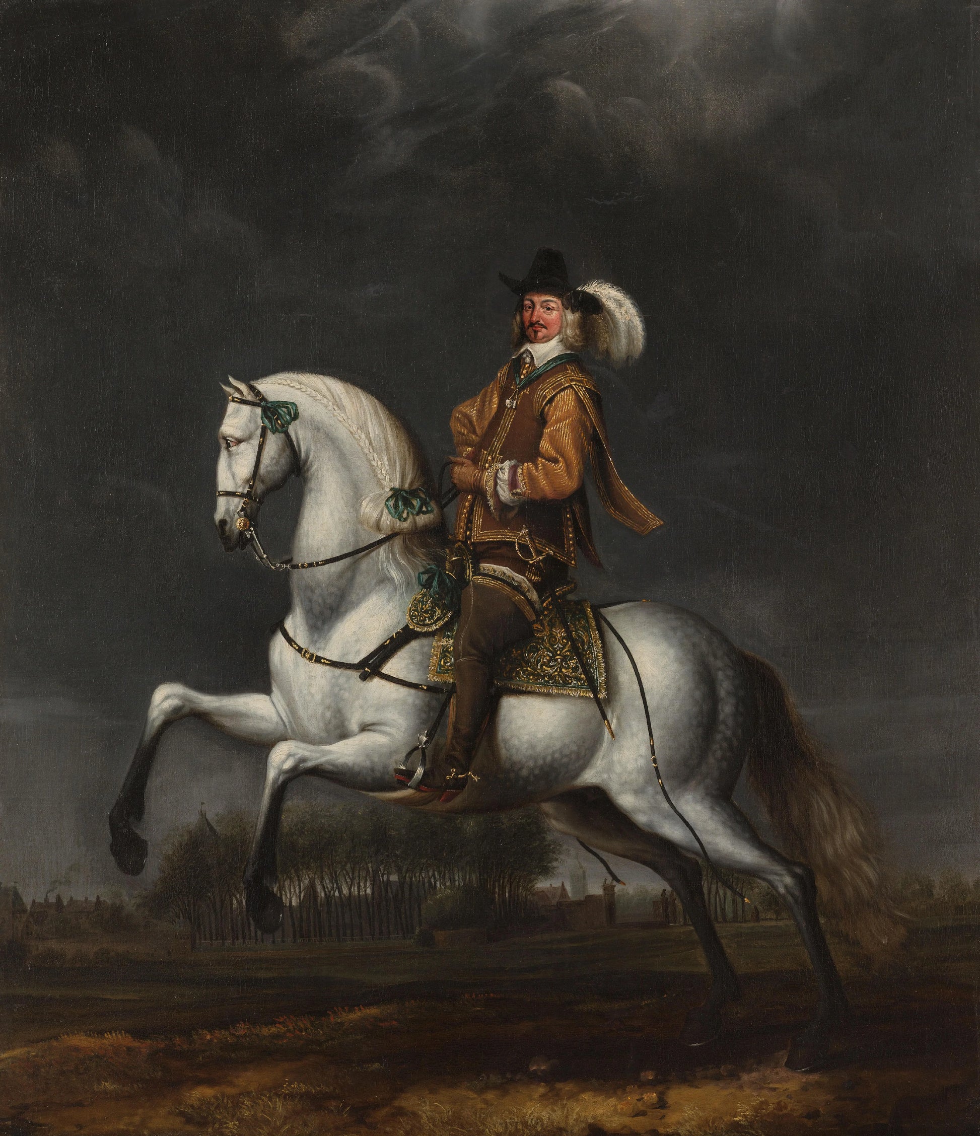 Portrait of Johan Wolfert van Brederode (1599-1655) – toegeschreven aan Jan van Rossum Vintage Portrait Art Print | Wall Art Poster