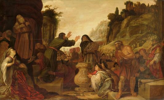Sts Paul and Barnabas Worshipped as Gods by the People of Lystra – Jacob Symonsz Pynas (signed by artist) Vintage Art Print | Wall Art Poster