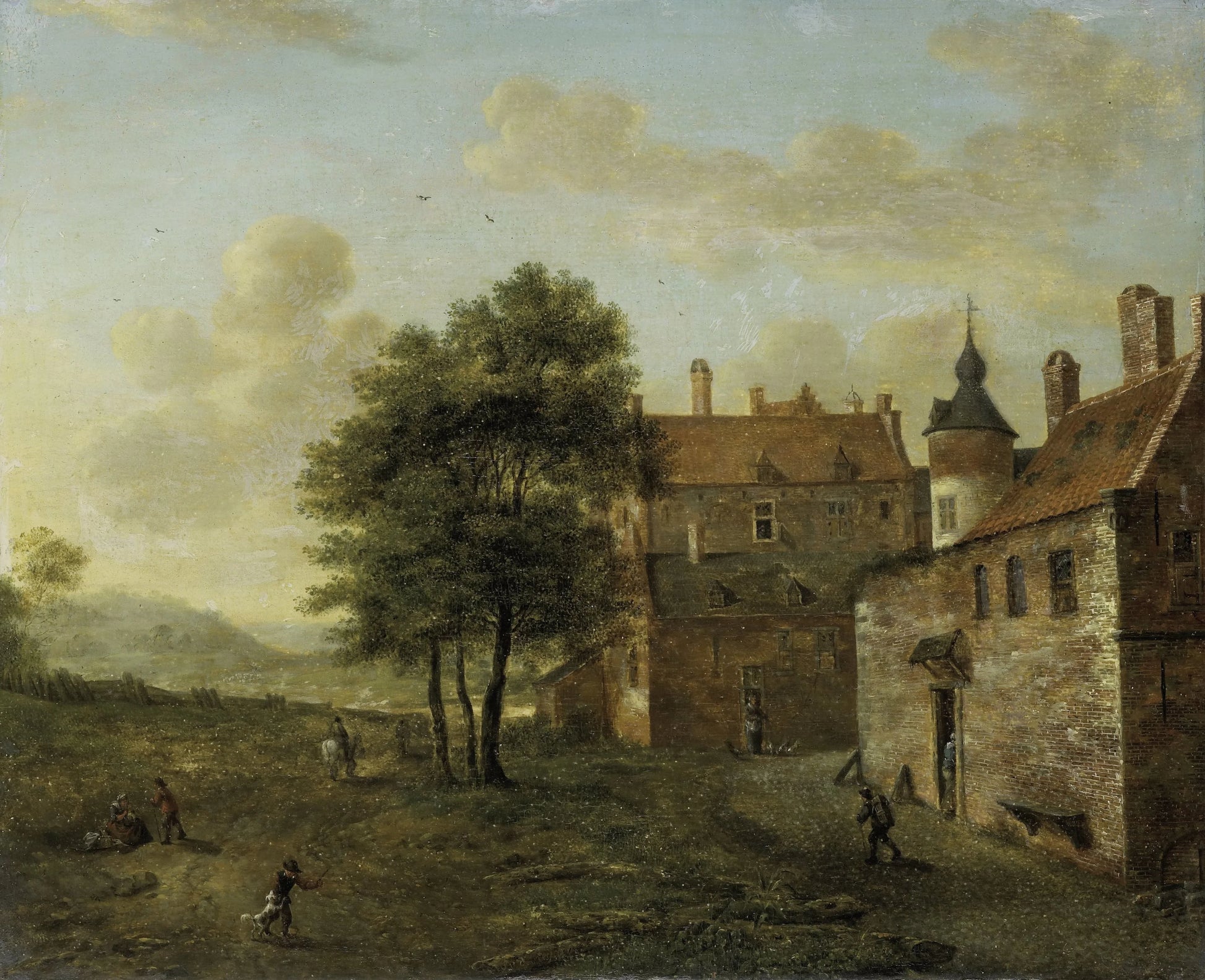 A Country Home – Jan van der Heyden (mentioned on object) Vintage Art Print | Wall Art Poster