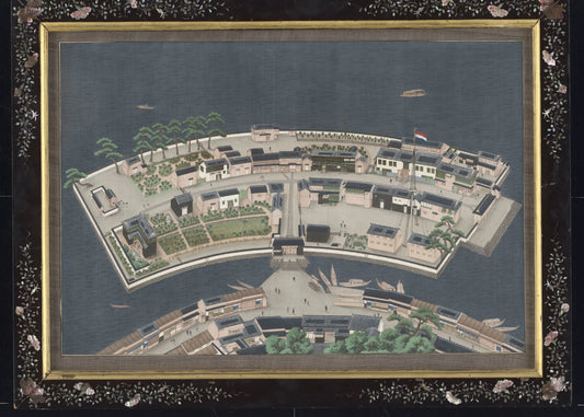 Het eiland Deshima – atelier van Kawahara Keiga Vintage Art Print | Wall Art Poster