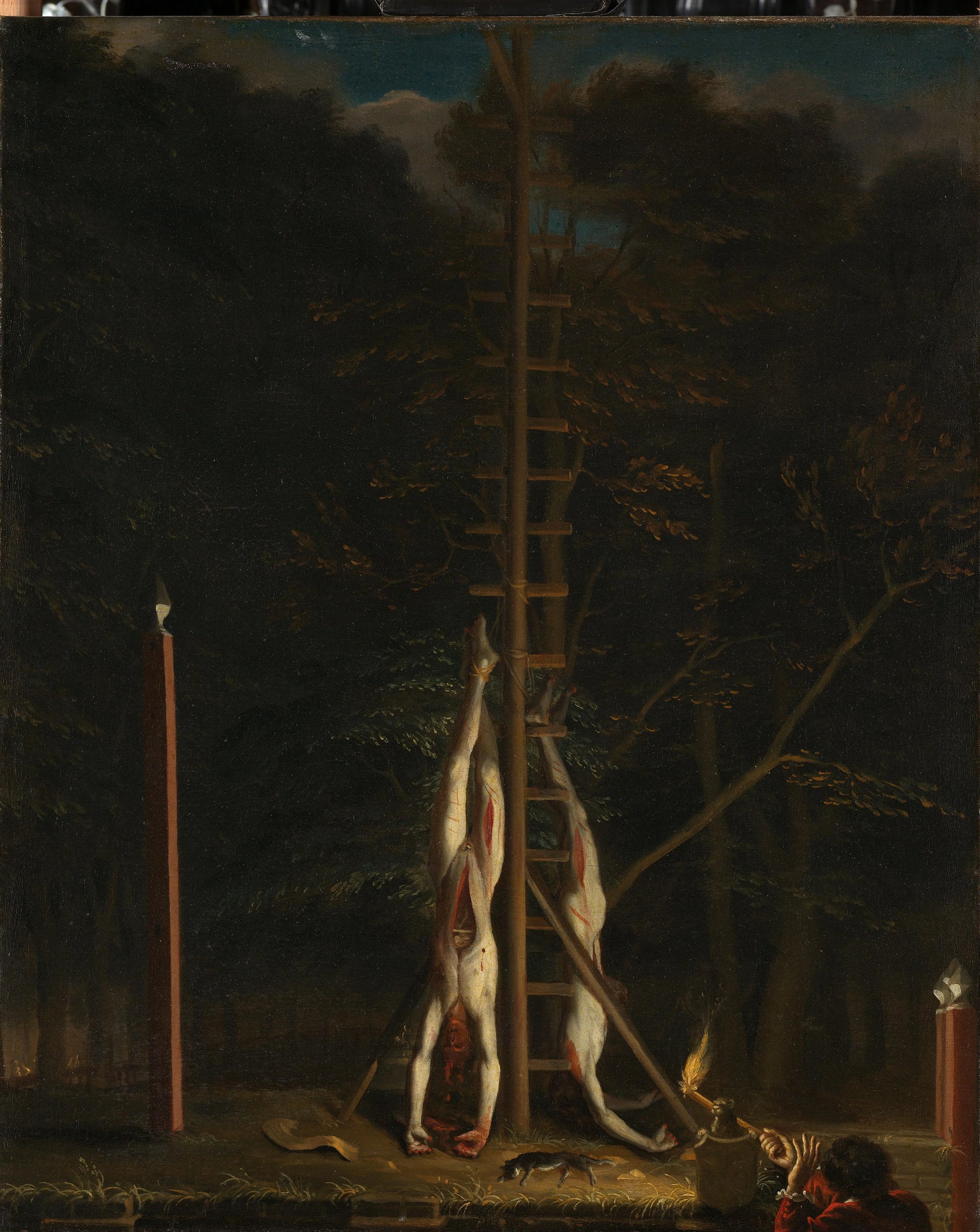 The Corpses of the De Witt Brothers – attributed to Jan de Baen Vintage Art Print | Wall Art Poster