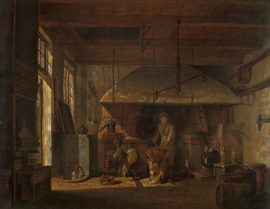The Distillery of Apothecary A. d'Ailly in the Ramparts of the Zaagmolenpoort, Amsterdam – Johannes Jelgerhuis Vintage Art Print | Wall Art Poster