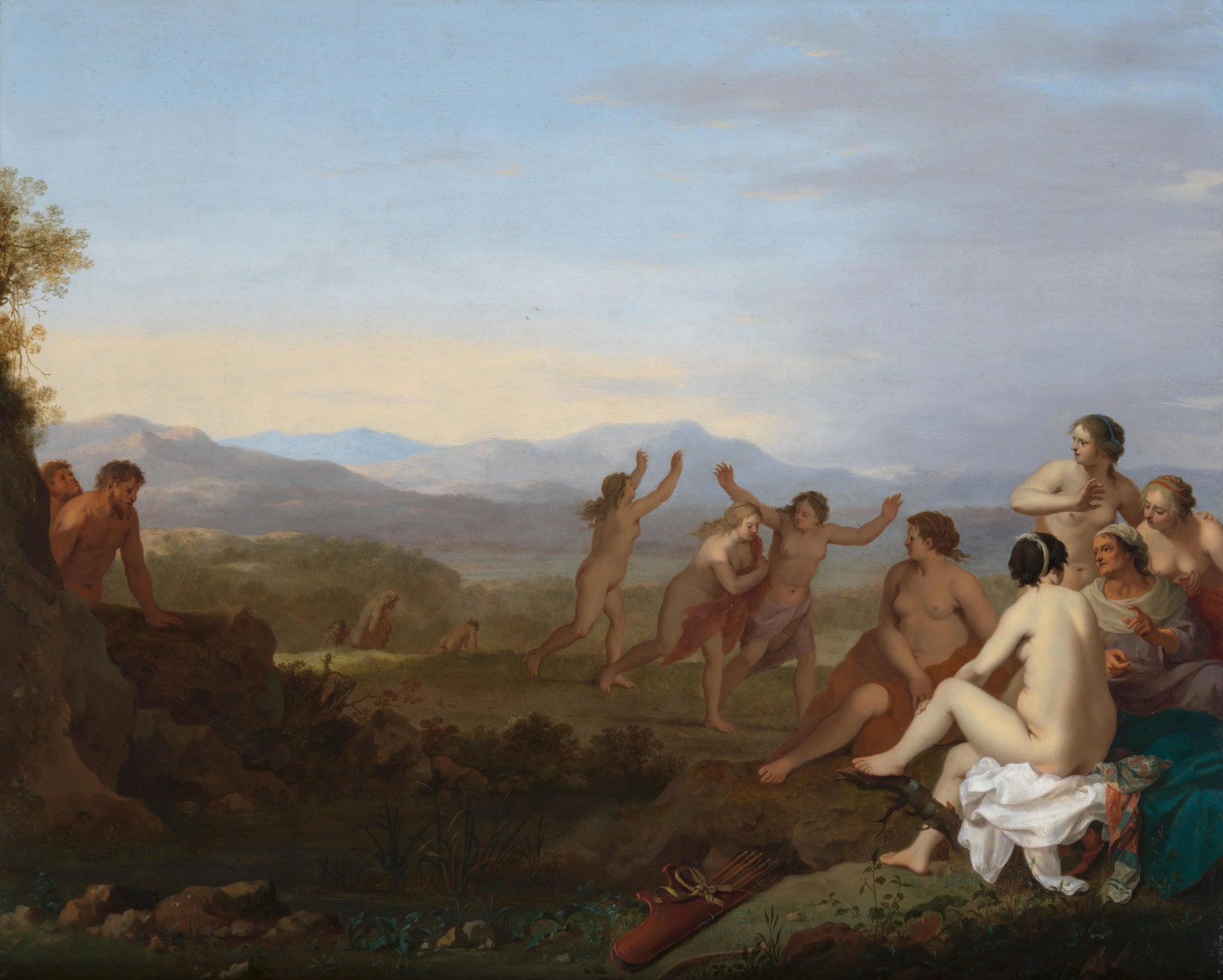 Satyrs Spying on Nymphs – Cornelis van Poelenburch Vintage Art Print | Wall Art Poster