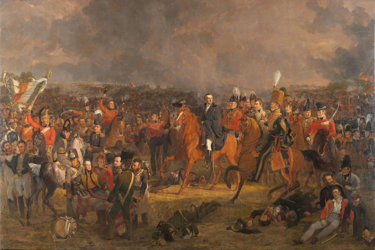 The Battle of Waterloo – Jan Willem Pieneman Vintage Portrait Art Print | Wall Art Poster