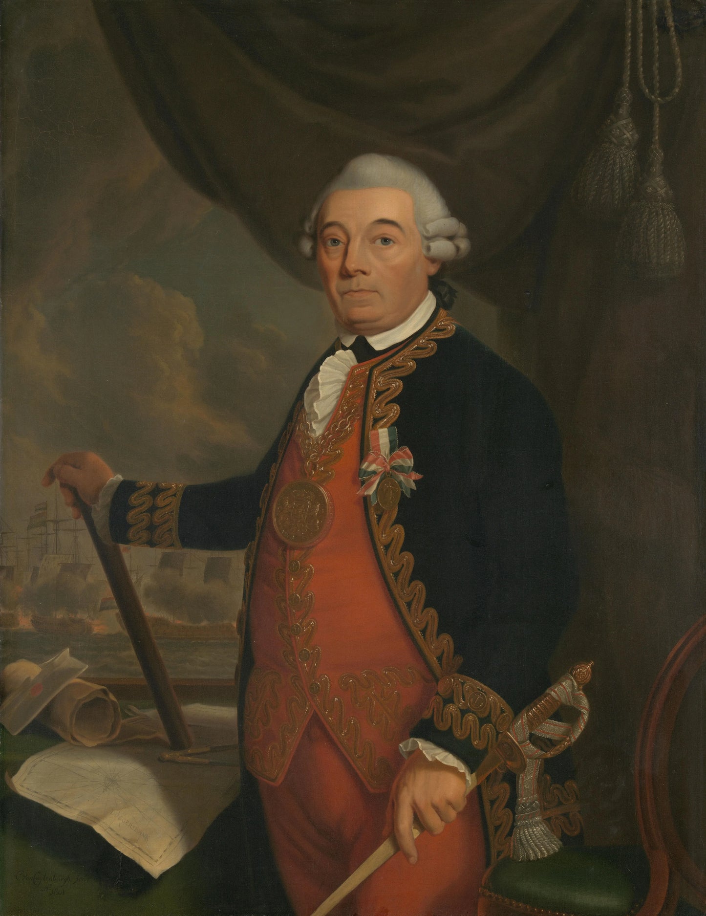 Portrait of Johan Arnold Zoutman – Cornelis van Cuylenburgh (II) Vintage Portrait Art Print | Wall Art Poster