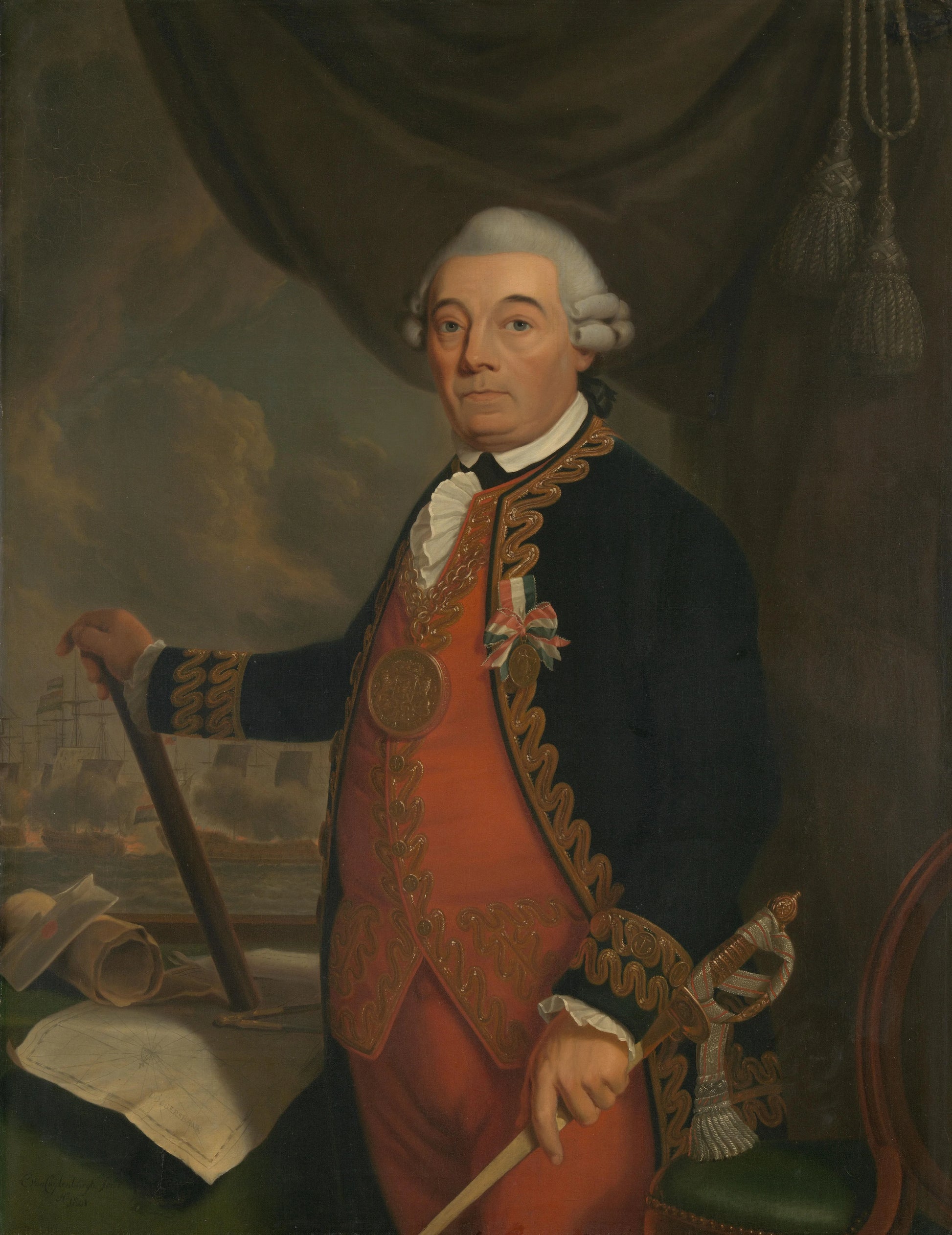 Portrait of Johan Arnold Zoutman – Cornelis van Cuylenburgh (II) Vintage Portrait Art Print | Wall Art Poster