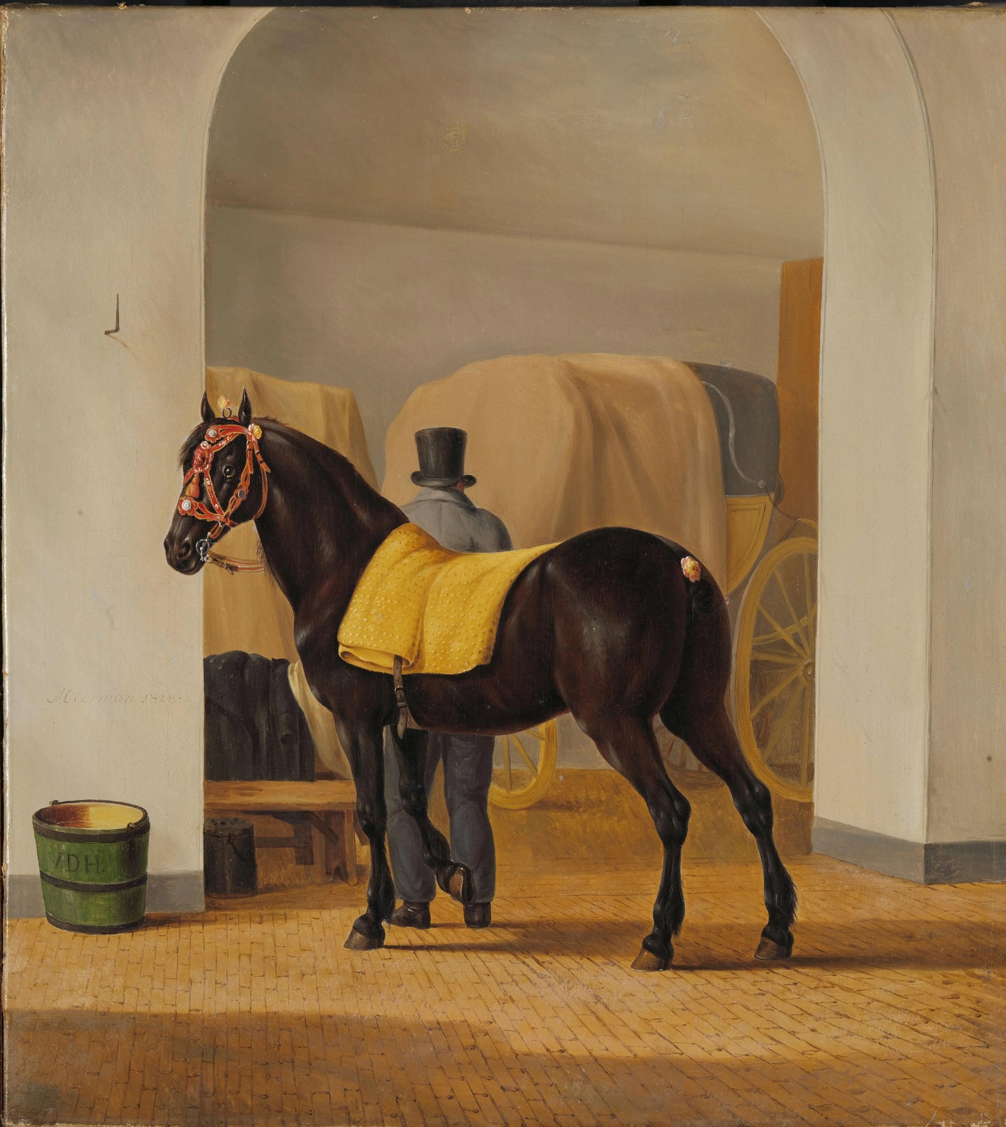 Adriaan van der Hoop’s Trotter ‘De Rot’ at the Coach House – Anthony Oberman Vintage Animal Study Art Print | Wall Art Poster