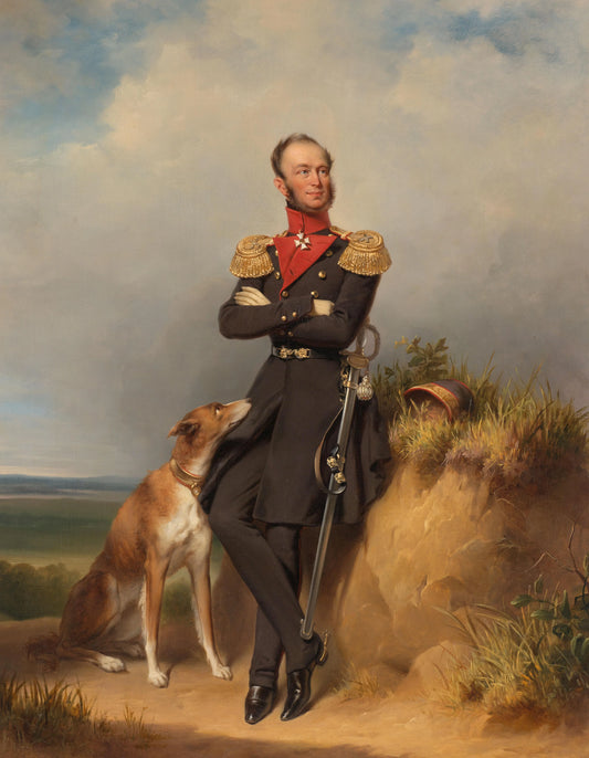 Portrait of Willem II (1792-1849) – Jan Adam Kruseman Vintage Portrait Art Print | Wall Art Poster