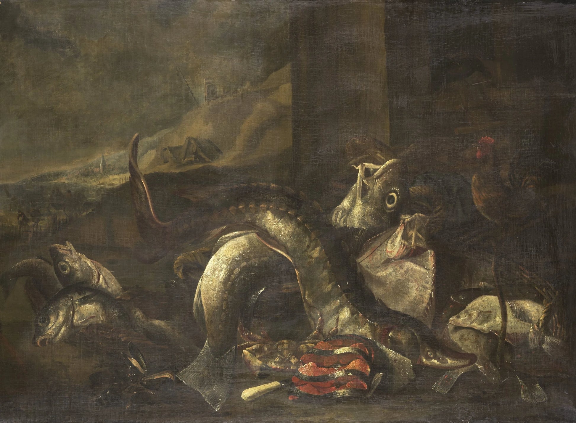 Still Life with Fish – R. van Burgh Vintage Still Life Art Print | Wall Art Poster