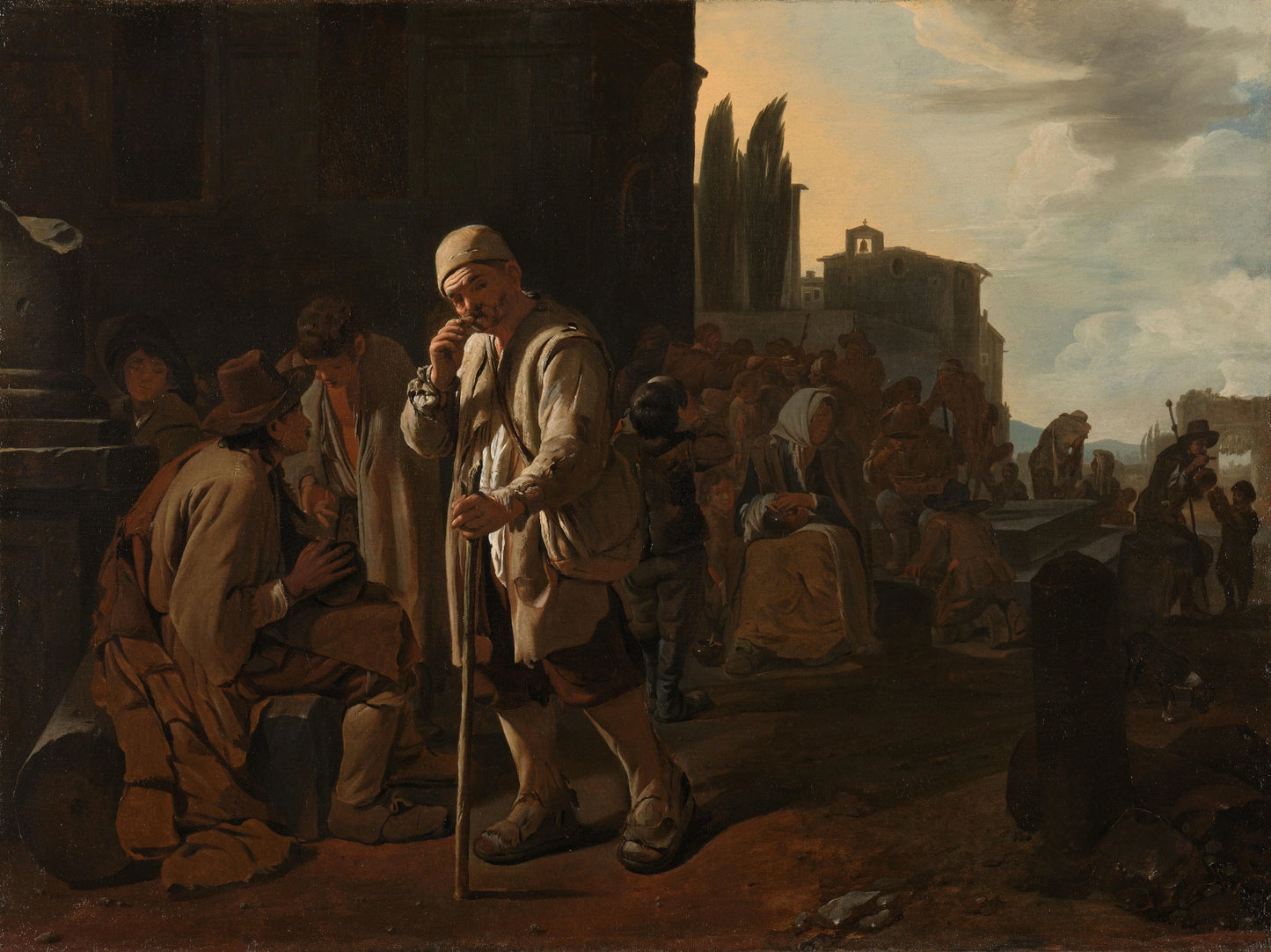 Feeding the Hungry – Michael Sweerts Vintage Street Scene Art Print | Wall Art Poster