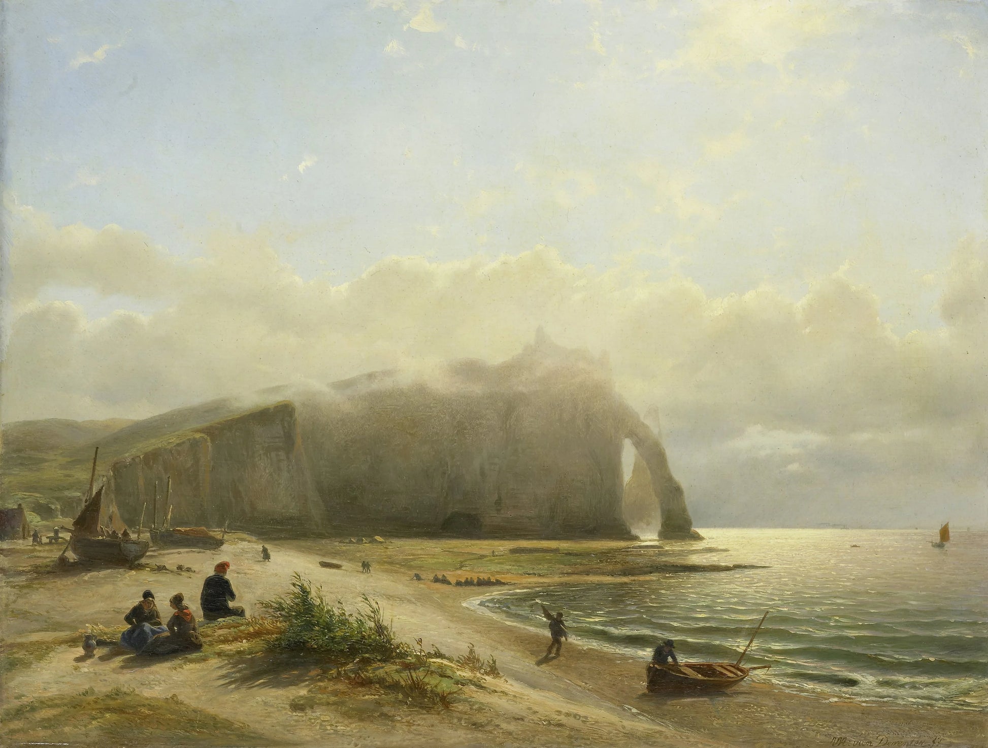 Seascape near the Coast – Willem Anthonie van Deventer (mentioned on object) Vintage Seascape Art Print | Wall Art Poster