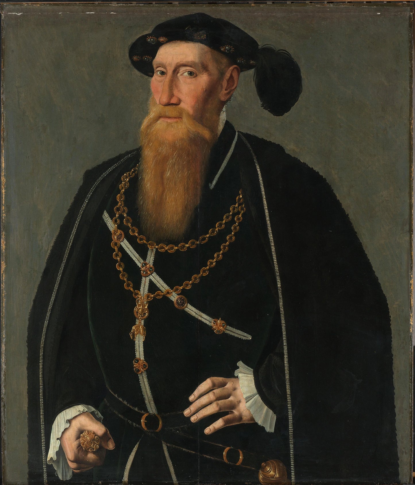 Reinout III van Brederode (1493-1556), Lord of Vianen. Deacon in the Order of the Golden Fleece, Counselor and Chamberlain to Charles V – Jan van Scorel Vintage Art Print | Wall Art Poster