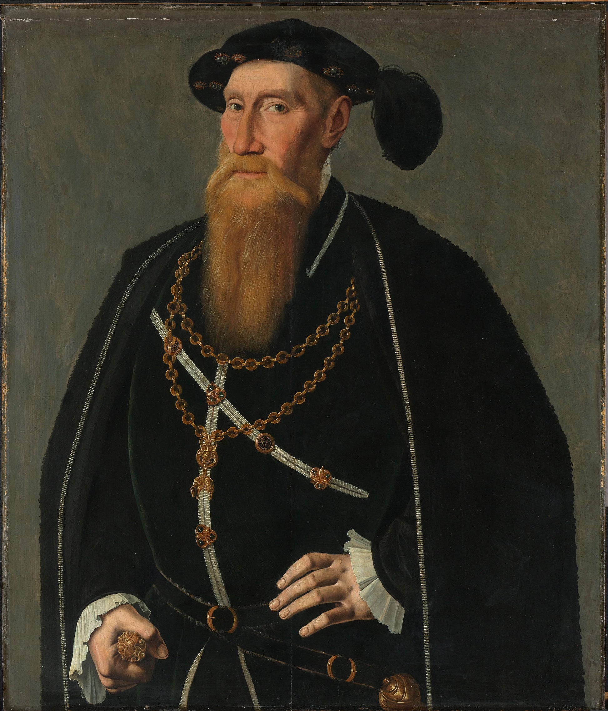 Reinout III van Brederode (1493-1556), Lord of Vianen. Deacon in the Order of the Golden Fleece, Counselor and Chamberlain to Charles V – Jan van Scorel Vintage Art Print | Wall Art Poster