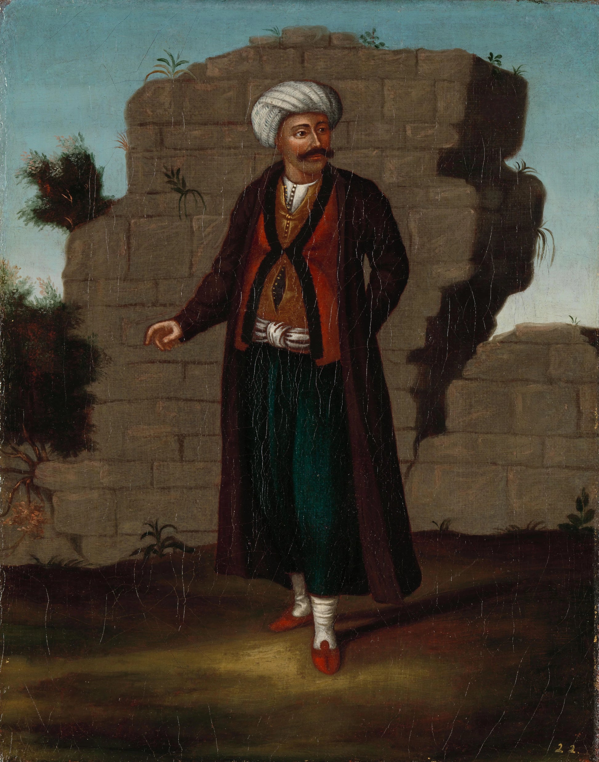Man from the Island of Mykonos – workshop of Jean Baptiste Vanmour Vintage Art Print | Wall Art Poster